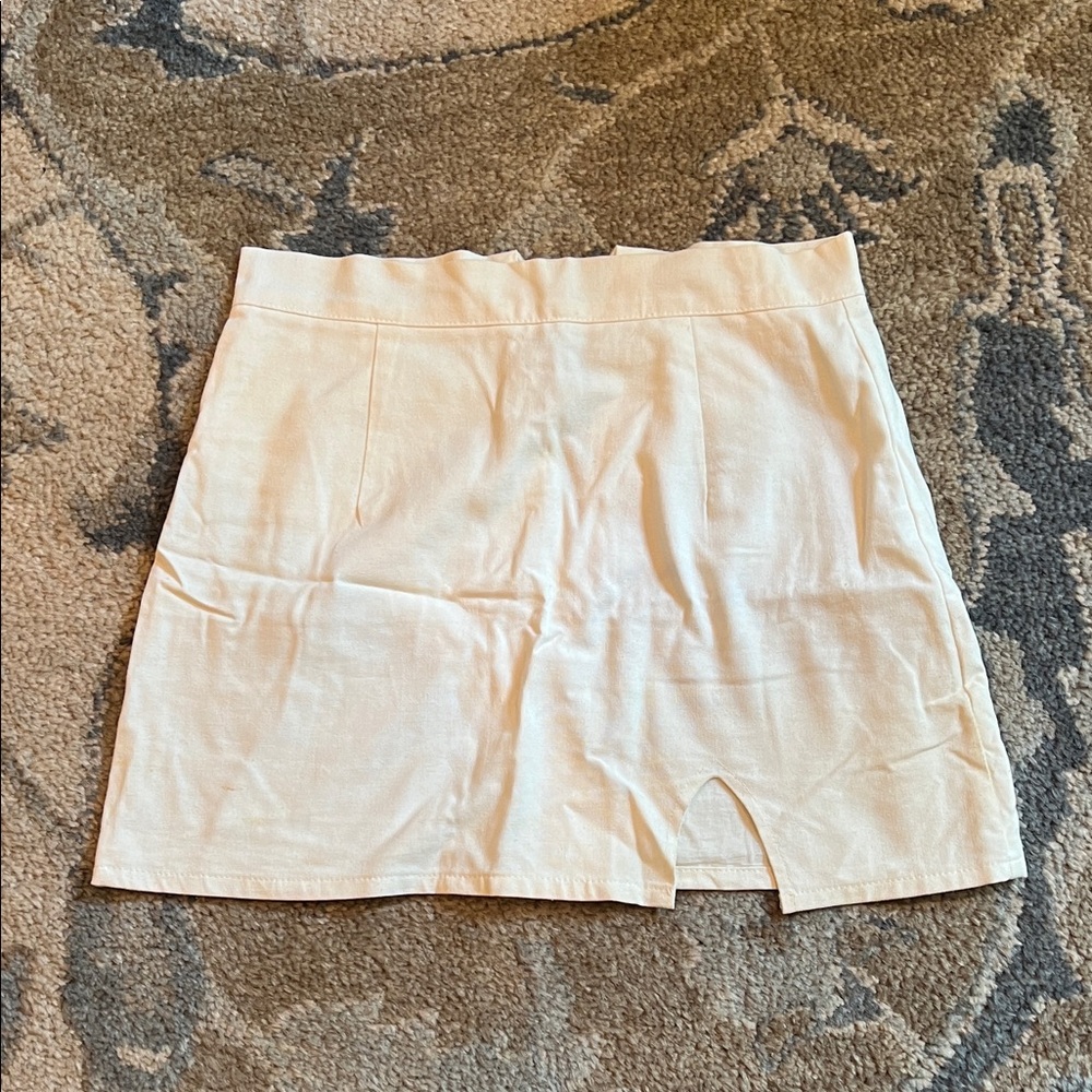 Chic Cream Pencil Skirt for Women